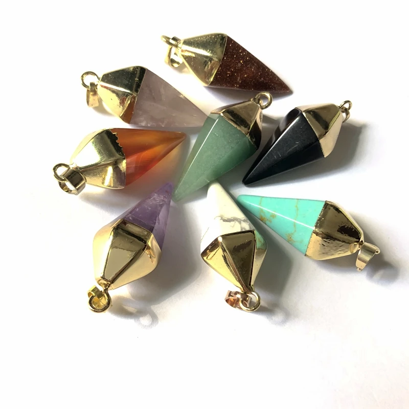 Wholesale 5pcs Mixed Natural Gemstone Healing Point Bead Pendants Approx. 30mm Size for Jewelry Making
Wholesale 5pcs Mixed Natural Gemstone Healing Point Bead Pendants Approx. 30mm Size for Jewelry Making