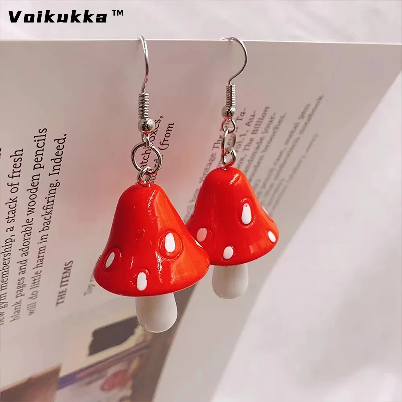 Voikukka Jewelry 2021 Hot Sale Colorful Plastic Mushroom Pendant Dangle Women Cute Lovely Earrings Accessories
Voikukka Jewelry 2021 Hot Sale Colorful Plastic Mushroom Pendant Dangle Women Cute Lovely Earrings Accessories