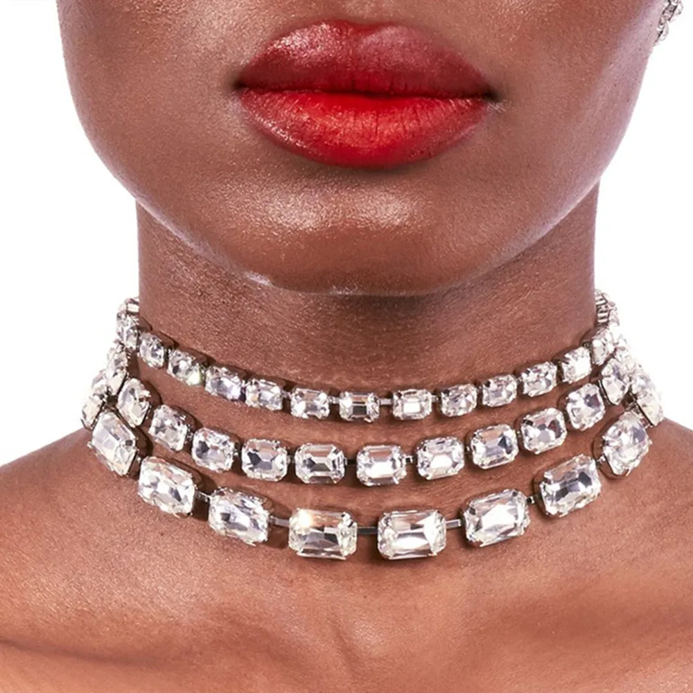 INS Multilayers Rhinestone Zircon Short Choker Necklace Clavicle Chain Jewelry for Women Luxury Crystal Wedding Collar Necklace
INS Multilayers Rhinestone Zircon Short Choker Necklace Clavicle Chain Jewelry for Women Luxury Crystal Wedding Collar Necklace