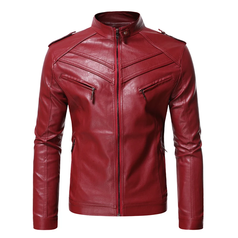 New Brand Leather Jacket Men Autumn Classic Motorcycle Leather Coat Men Zippers Casual Biker Jacket Red Outwear Oversize 5XL
New Brand Leather Jacket Men Autumn Classic Motorcycle Leather Coat Men Zippers Casual Biker Jacket Red Outwear Oversize 5XL