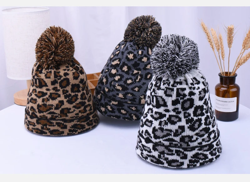 Stylish Hat Leopard Beanie Winter Hat Fashion Knitted Hats Leopard Woman Man Hat Can Custom Logo Wholesale And Retail
Stylish Hat Leopard Beanie Winter Hat Fashion Knitted Hats Leopard Woman Man Hat Can Custom Logo Wholesale And Retail
