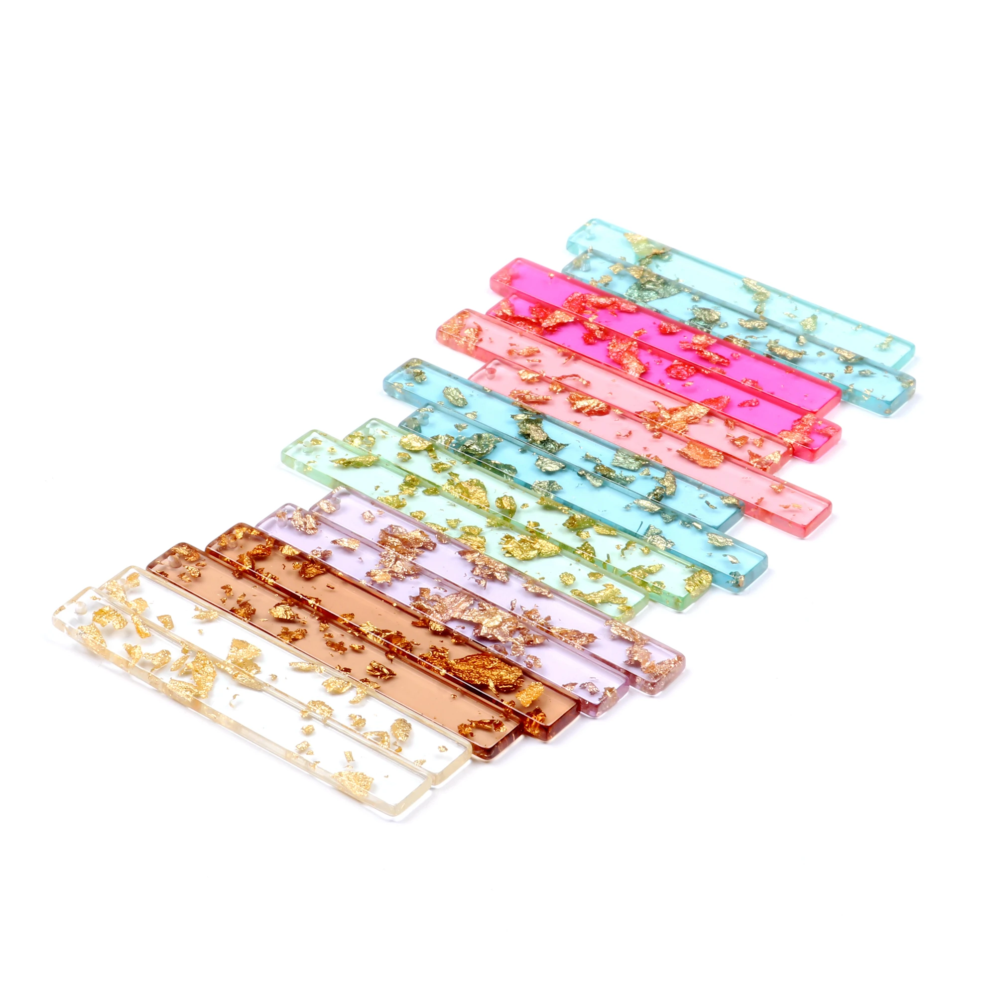 Acrylic Gold Color Flake Earrings Charms,Stick Charms,Thin Bar Rectangle pendant,Long Strip Earrings Part, 8x60mm ACE234
Acrylic Gold Color Flake Earrings Charms,Stick Charms,Thin Bar Rectangle pendant,Long Strip Earrings Part, 8x60mm ACE234