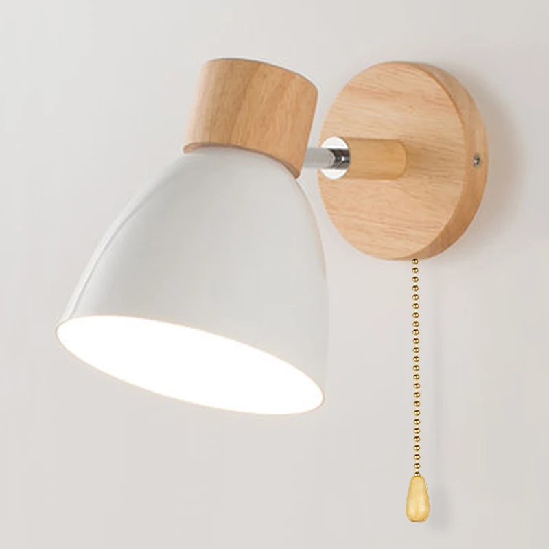 Pull Switch Wooden Wall Lamp 6 Color Steering Head E27 Wall Sconce Light For Bedroom Living Room Aisle Home Lighting Wall Lights
Pull Switch Wooden Wall Lamp 6 Color Steering Head E27 Wall Sconce Light For Bedroom Living Room Aisle Home Lighting Wall Lights