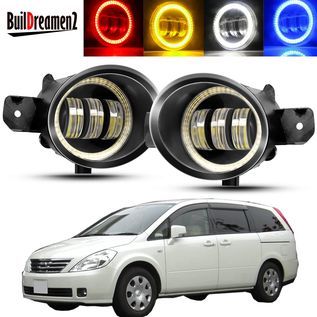 2 X Angel Eye Fog Light Assembly Car Right + Left LED Lens Fog Daytime Running Lamp DRL 12V For Nissan Presage 2004 2005 2006
2 X Angel Eye Fog Light Assembly Car Right + Left LED Lens Fog Daytime Running Lamp DRL 12V For Nissan Presage 2004 2005 2006