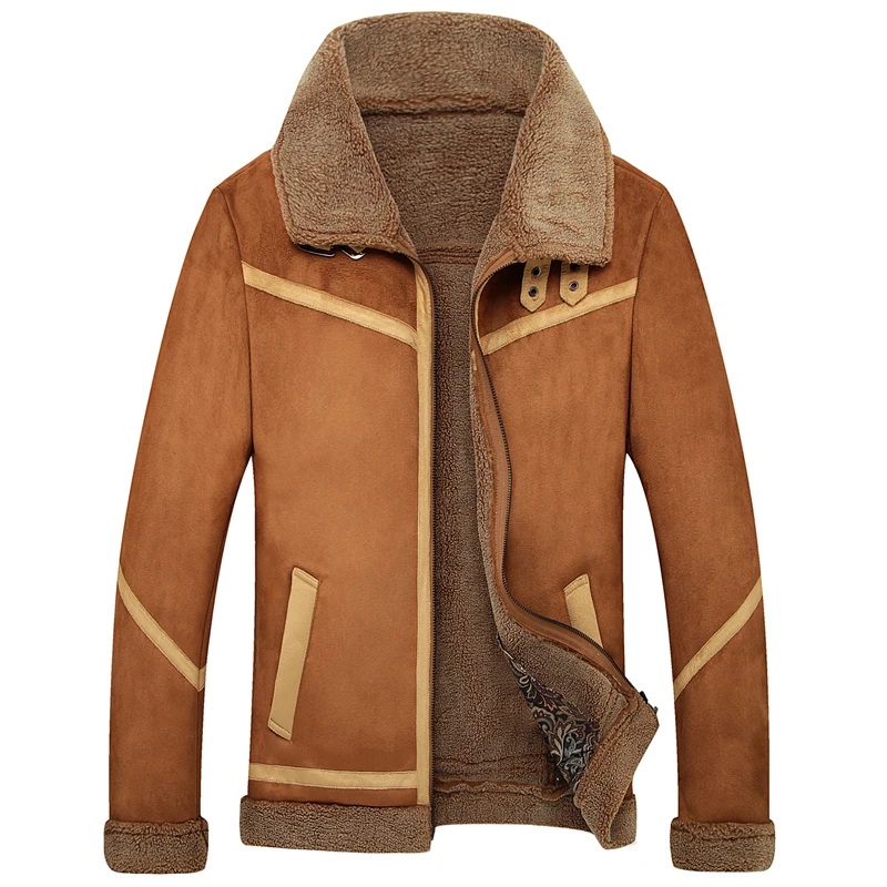New Winter Faux Fur Coats Motorcycle Leather Jacket Men Vintage Luxury Fleece Sheepskin Pilot Biker Bomber Leather Jacket Men
New Winter Faux Fur Coats Motorcycle Leather Jacket Men Vintage Luxury Fleece Sheepskin Pilot Biker Bomber Leather Jacket Men