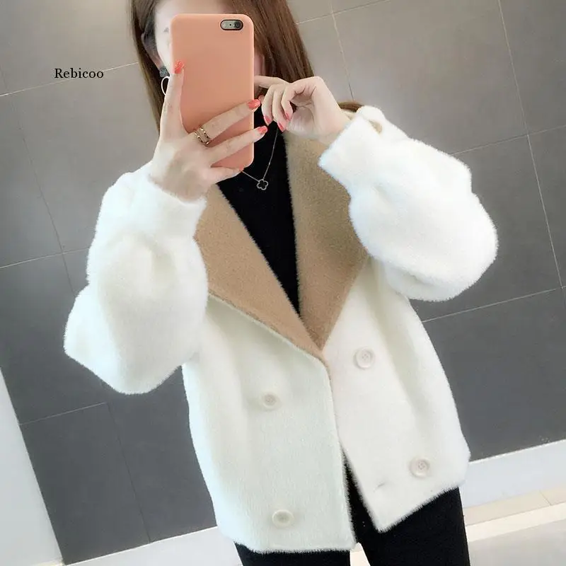 Warm Fur Long Sleeve Faux Mink Fur Coat Winter Short Hair Faux Fur Coat Solid Color Ladies Outerwear Casual Coat Female
Warm Fur Long Sleeve Faux Mink Fur Coat Winter Short Hair Faux Fur Coat Solid Color Ladies Outerwear Casual Coat Female