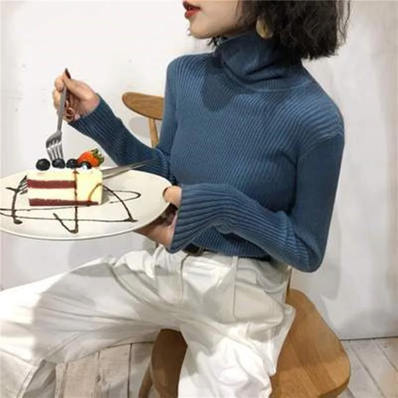 2021 Autumn/Winter Thicken Sweater Women's Knitted Rib Pullover Long Sleeve Turtleneck Slim Pullover Soft and Warm Pull
2021 Autumn/Winter Thicken Sweater Women's Knitted Rib Pullover Long Sleeve Turtleneck Slim Pullover Soft and Warm Pull