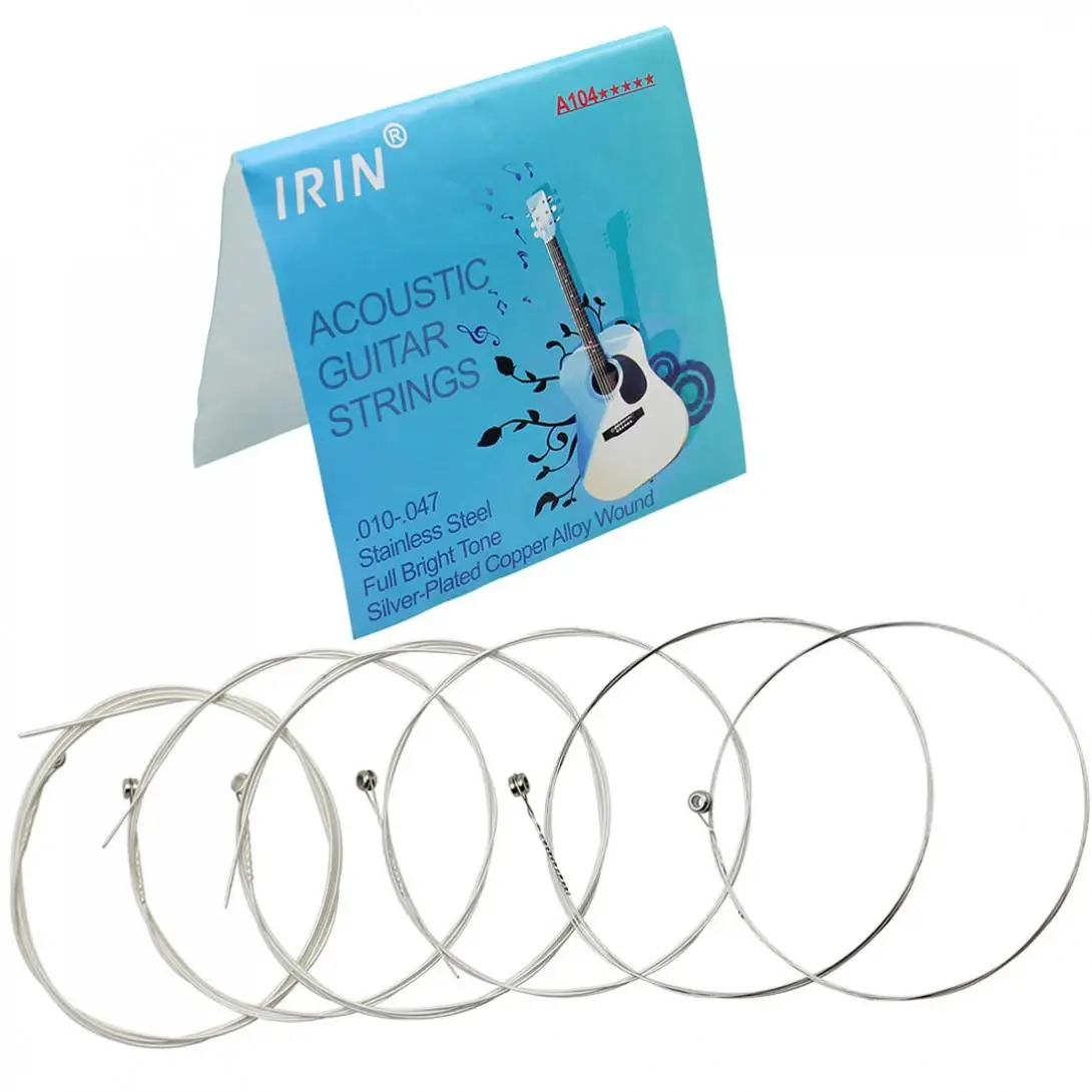6pcs/set A104 Silver Plated Music Instrument Strings replacement for Acoustic Guitar 0.010-0.047 Inch
6pcs/set A104 Silver Plated Music Instrument Strings replacement for Acoustic Guitar 0.010-0.047 Inch