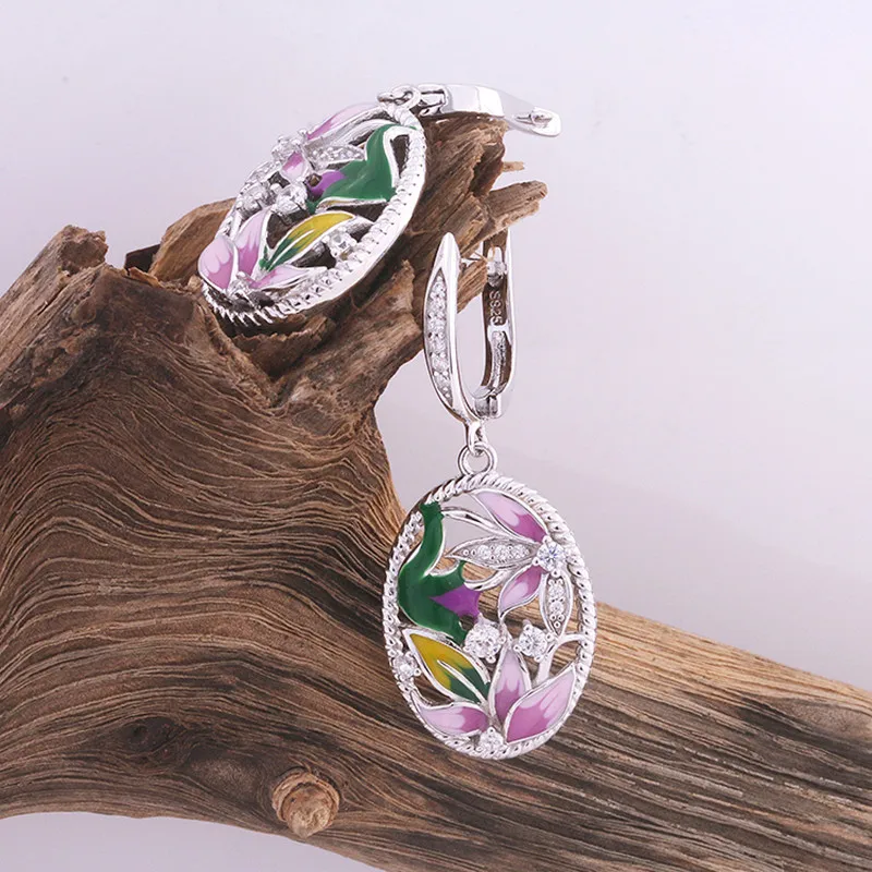 Buyee 925 Sterling Silver Female Big Earring Pink Lotus Flower Earring for Women Fashion Luxury Wedding Fine Jewelry Earring
Buyee 925 Sterling Silver Female Big Earring Pink Lotus Flower Earring for Women Fashion Luxury Wedding Fine Jewelry Earring