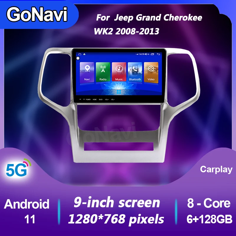 Автомагнитола GoNavi 2 din для Jeep Grand Cherokee WK2 Android 11, автомобильный центральный мультимедийный Dvd-плеер с GPS-навигацией carplay 2008-2013
Автомагнитола GoNavi 2 din для Jeep Grand Cherokee WK2 Android 11, автомобильный центральный мультимедийный Dvd-плеер с GPS-навигацией carplay 2008-2013