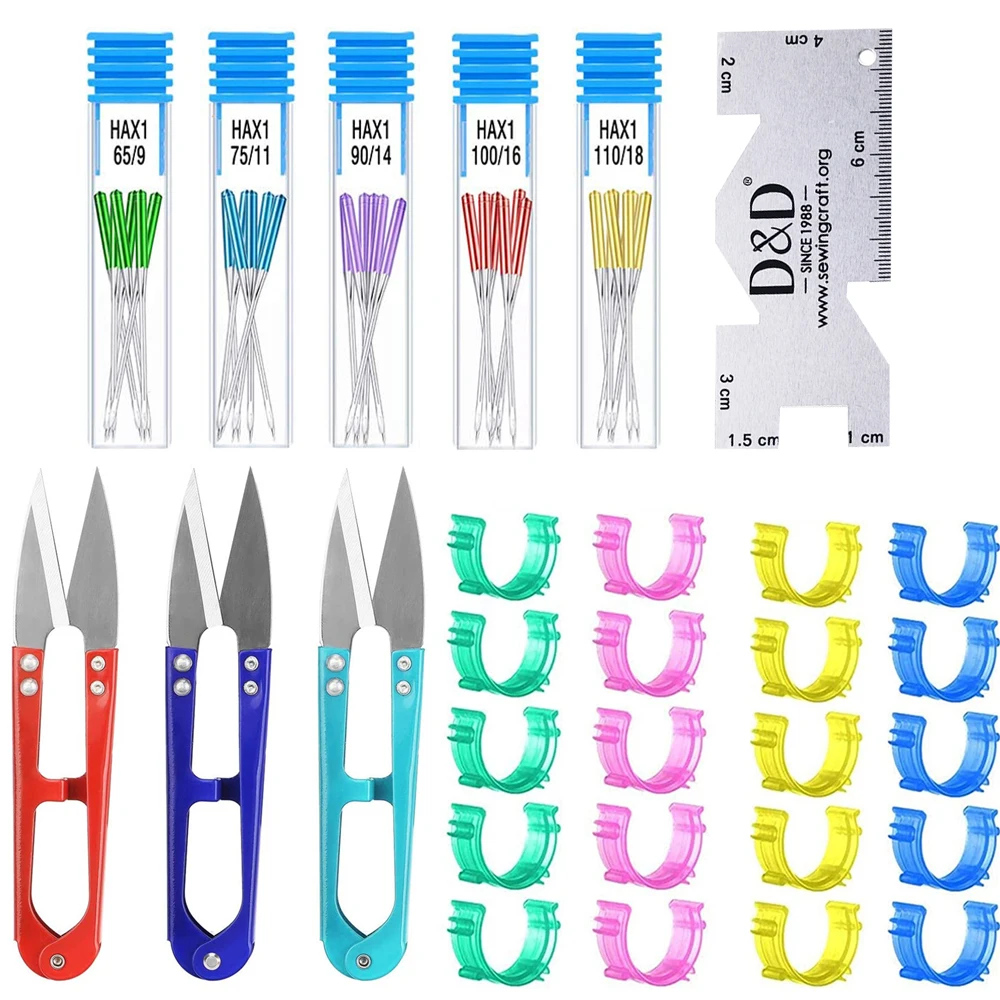 D&D 37pcs Sewing Machine Needle Set Sewing Scissors&Bobbin Holder Clip&Ruler DIY Sewing Tool Accessories Home
D&D 37pcs Sewing Machine Needle Set Sewing Scissors&Bobbin Holder Clip&Ruler DIY Sewing Tool Accessories Home
