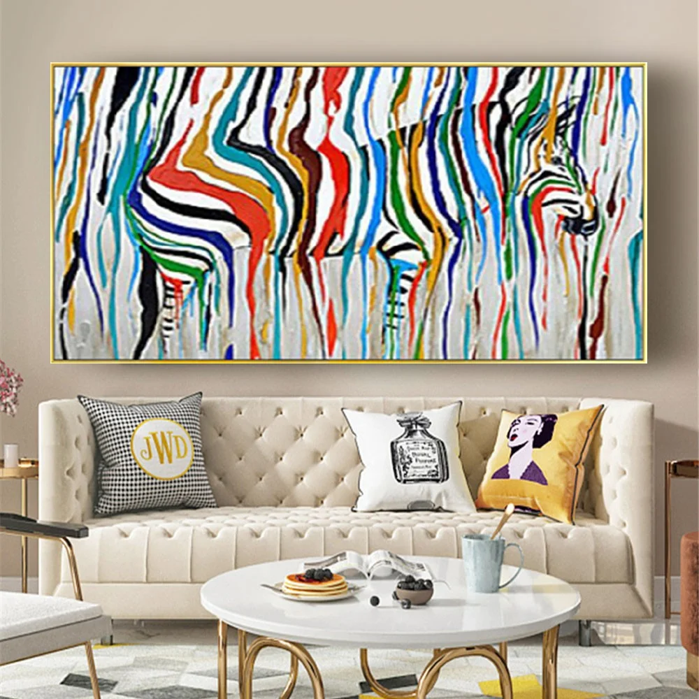 Hand-Pained Modern Abstract Animal Oil Painting Ideas Designed Zebra Wall Art Decor For Living Room Indoor Rich Color Picture
Hand-Pained Modern Abstract Animal Oil Painting Ideas Designed Zebra Wall Art Decor For Living Room Indoor Rich Color Picture