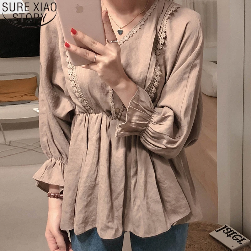 2022 Autumn Lace Button V-Neck Women Blouse Oversize Blouses Woman Casual Long Sleeve Ladies Tops Femme Blusas Mujer 10101
2022 Autumn Lace Button V-Neck Women Blouse Oversize Blouses Woman Casual Long Sleeve Ladies Tops Femme Blusas Mujer 10101