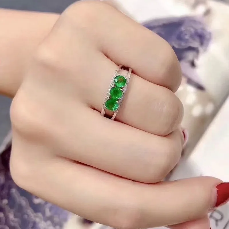 925 Sterling Silver Real Natural Emerald Rings Classic Fine Jewelry New Wedding Wholesale Gift 3*3mm
925 Sterling Silver Real Natural Emerald Rings Classic Fine Jewelry New Wedding Wholesale Gift 3*3mm