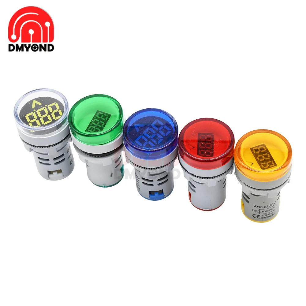 DIY Mini Digital Voltmeter 22mm Round AC 60-500V Volt Voltage Tester Meter Monitor Power LED Indicator Pilot Lamp Light Display
DIY Mini Digital Voltmeter 22mm Round AC 60-500V Volt Voltage Tester Meter Monitor Power LED Indicator Pilot Lamp Light Display