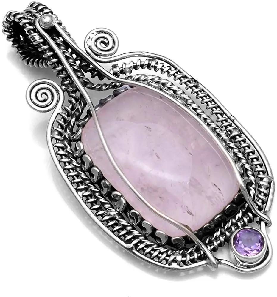 Genuine Rose quartz Pendant 925 Sterling Silver,58.5 mm, 2SP0842
Genuine Rose quartz Pendant 925 Sterling Silver,58.5 mm, 2SP0842