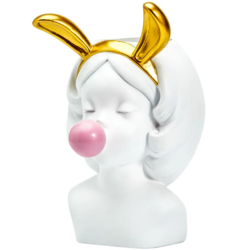 Decorative Vase Home Living Room Bubble Girl Flower Arrangement Creative Decoration Head Flower Pot
Decorative Vase Home Living Room Bubble Girl Flower Arrangement Creative Decoration Head Flower Pot