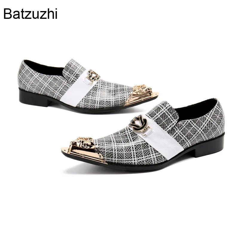 Batzuzhi New Luxury Men Shoes Leather Pointed Metal Toe Genuine Leather Dress Shoes Men Fashion Business/Party Zapatos Hombre
Batzuzhi New Luxury Men Shoes Leather Pointed Metal Toe Genuine Leather Dress Shoes Men Fashion Business/Party Zapatos Hombre
