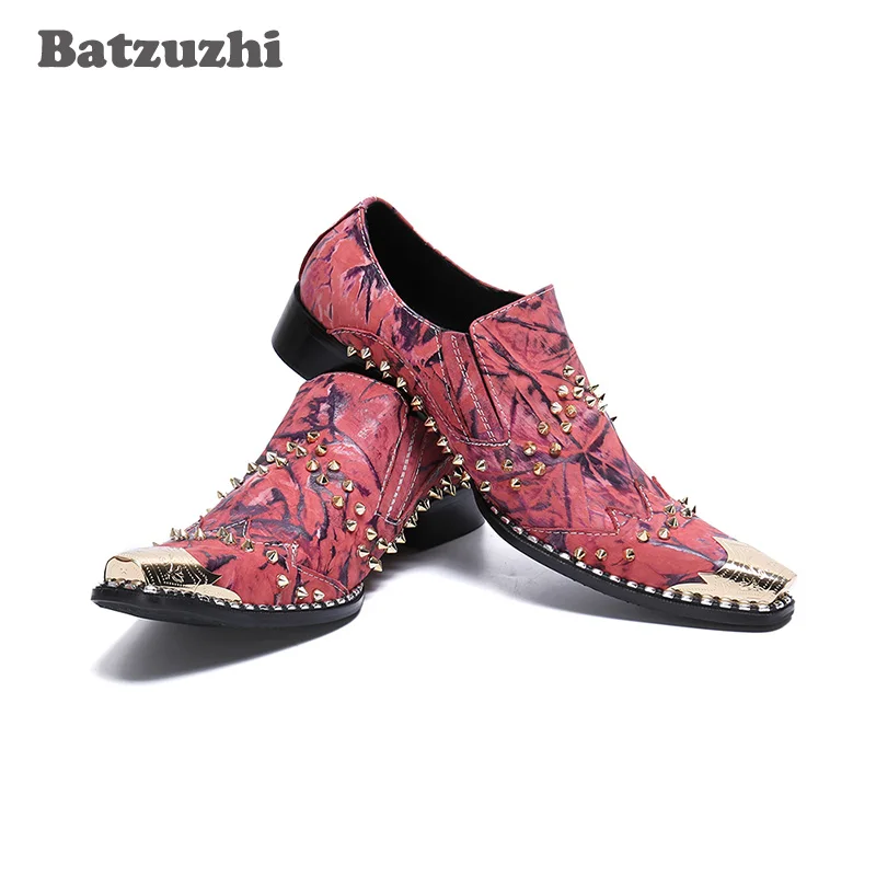 Batzuzhi Rock Men Shoes Fashion Leather Men Dress Shoes Rivets for Men's Party and Wedding Zapatos Hombre, Big Size US6-12
Batzuzhi Rock Men Shoes Fashion Leather Men Dress Shoes Rivets for Men's Party and Wedding Zapatos Hombre, Big Size US6-12