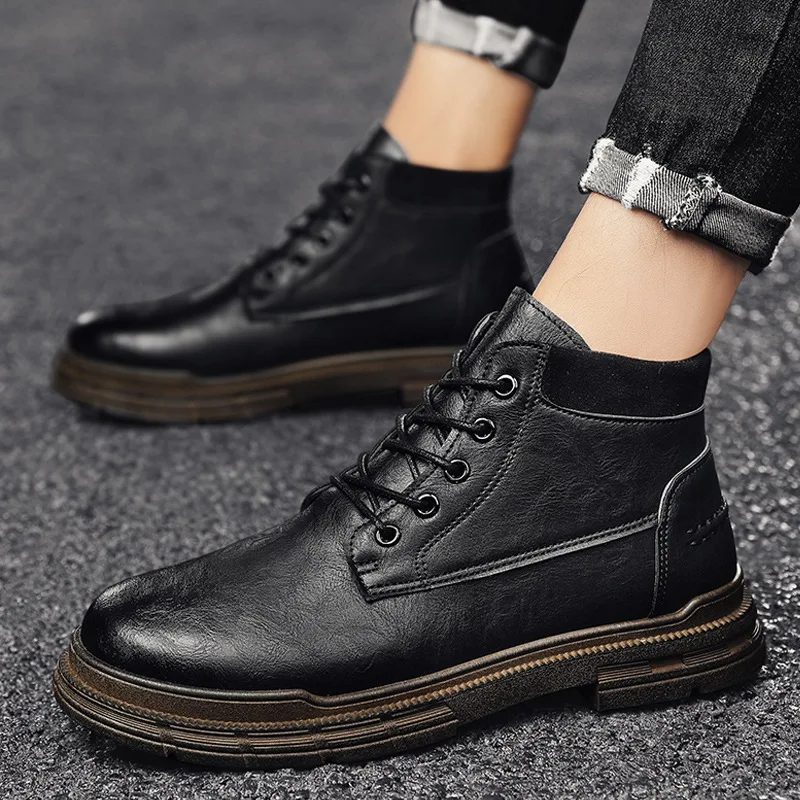 Pop men's Shoes Autumn Winter Nice Boots men's high-top British Tooling Boots men's mid-top Tide Shoes Casual Shoe For Men
Pop men's Shoes Autumn Winter Nice Boots men's high-top British Tooling Boots men's mid-top Tide Shoes Casual Shoe For Men