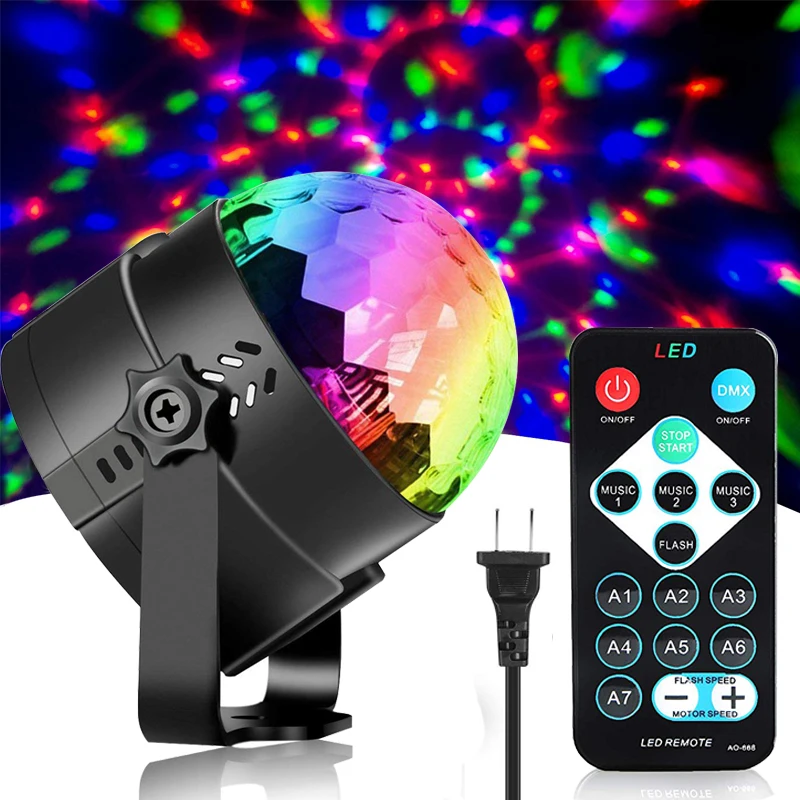AC 80-260V Voice activated colorful stage light remote control KTV dj disco light new year kid's gift holiday Christmas lights
AC 80-260V Voice activated colorful stage light remote control KTV dj disco light new year kid's gift holiday Christmas lights