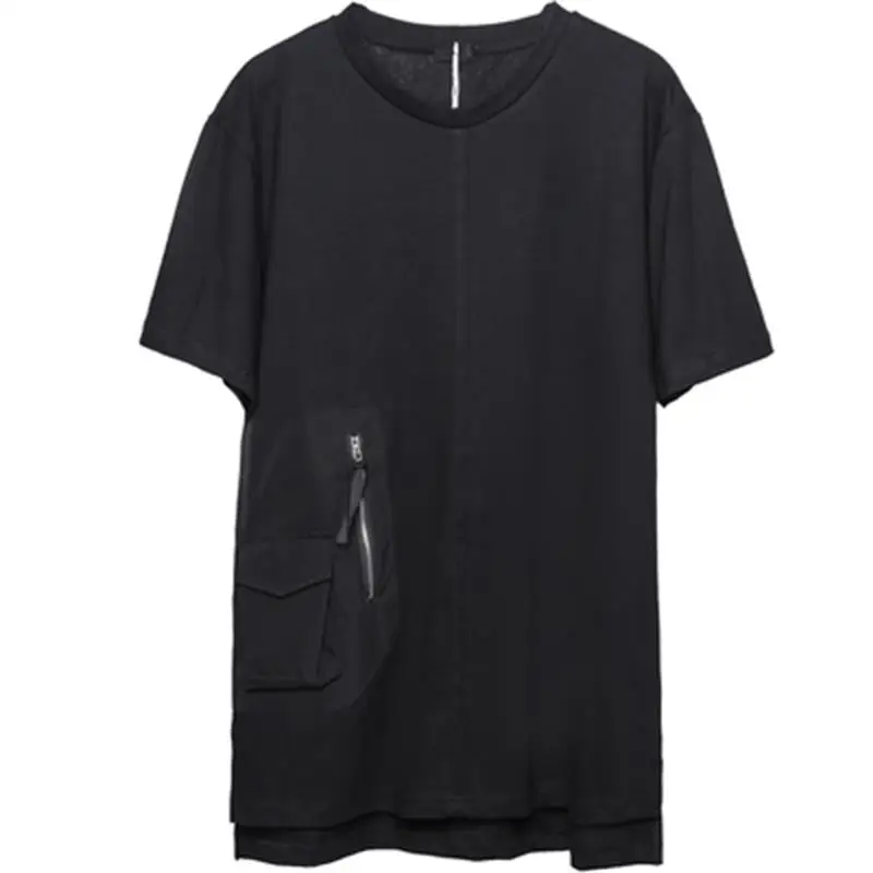 Men's Short Sleeve T-Shirt Summer Dark Round Collar Zipper Pocket Design Asymmetrical Stitching Slim Casual Short Sleeve T-Shirt
Men's Short Sleeve T-Shirt Summer Dark Round Collar Zipper Pocket Design Asymmetrical Stitching Slim Casual Short Sleeve T-Shirt