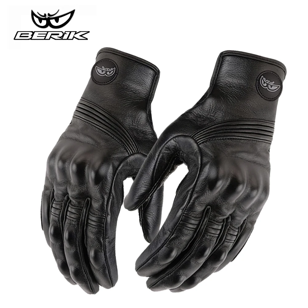 BERIK Men Motorcycle Gloves Black Racing Genuine Leather Motorbike Road Riding Team Gloves Summer Winter Moto Protective
BERIK Men Motorcycle Gloves Black Racing Genuine Leather Motorbike Road Riding Team Gloves Summer Winter Moto Protective