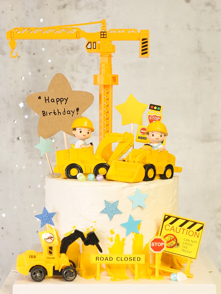 Engineering vehicle Boy Cake Topper Dulldozer Excavator Hanging tower Street sign Flags Kids Birthday Party Baby Shower Decor
Engineering vehicle Boy Cake Topper Dulldozer Excavator Hanging tower Street sign Flags Kids Birthday Party Baby Shower Decor