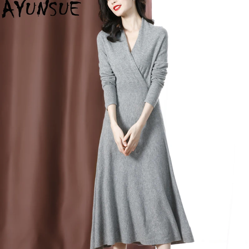 100% Wool Sweater Dress Women Spring Autumn Vintage Elegant Maxi Dress 2020 Ladies Dresses Long Sleeve Dress Vestidos MY5740
100% Wool Sweater Dress Women Spring Autumn Vintage Elegant Maxi Dress 2020 Ladies Dresses Long Sleeve Dress Vestidos MY5740