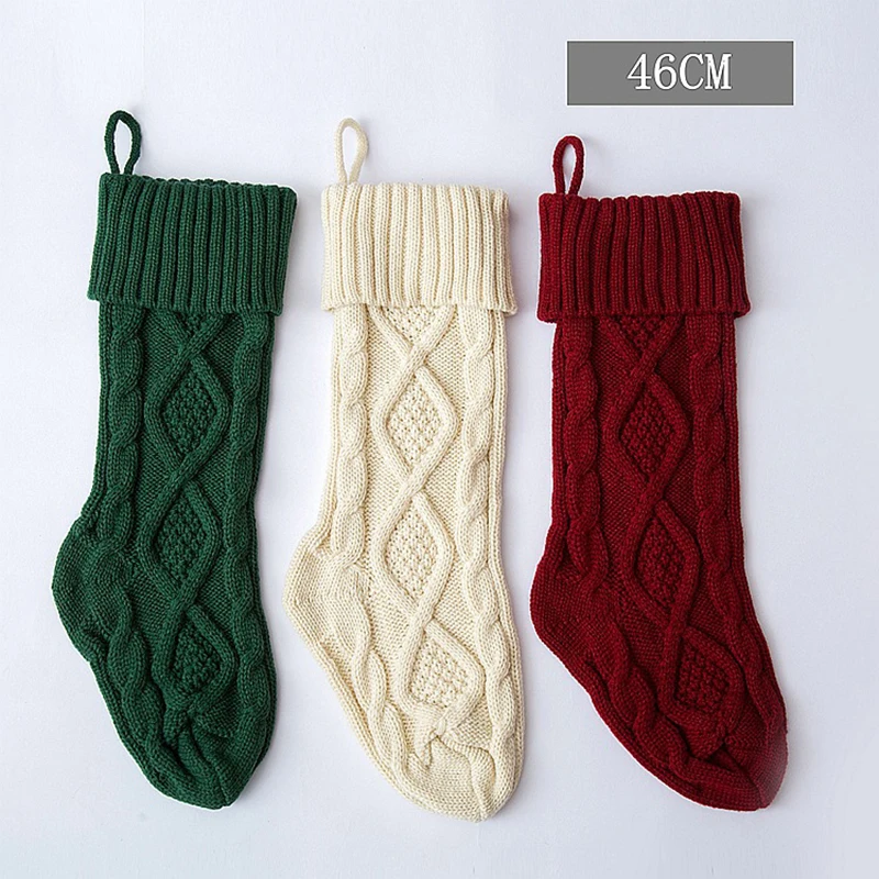 46CM Knitted Wool Home Decoration Candy Bag Socks Set Solid Color Gift Bag Socks Ornament Children's Christmas Gift
46CM Knitted Wool Home Decoration Candy Bag Socks Set Solid Color Gift Bag Socks Ornament Children's Christmas Gift
