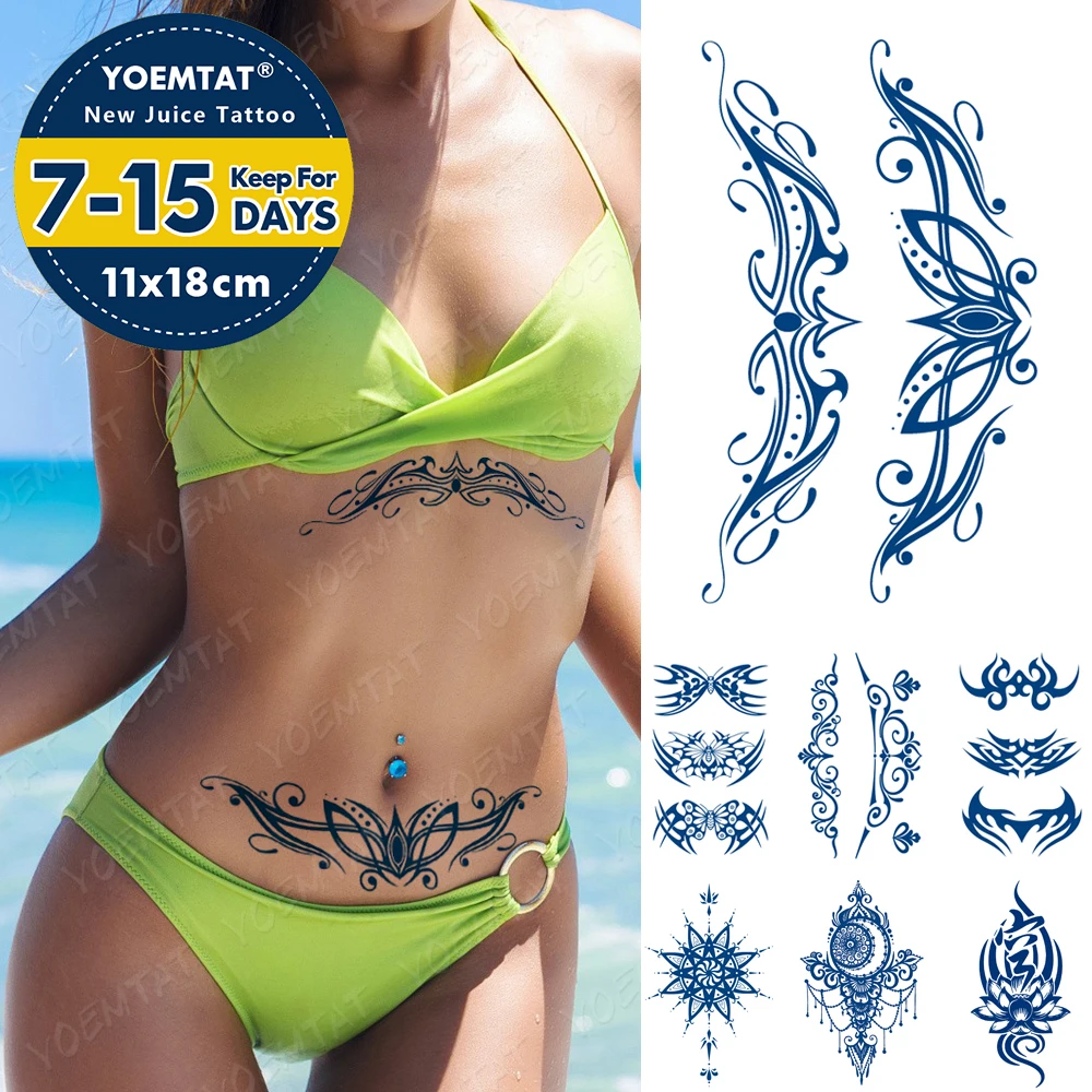 Juice Ink Lasting Waterproof Tattoo Sticker Flame Mandala Lotus Totem Flash Full Tattoos Arm Waist Body Art Fake Tatto Men Women
Juice Ink Lasting Waterproof Tattoo Sticker Flame Mandala Lotus Totem Flash Full Tattoos Arm Waist Body Art Fake Tatto Men Women
