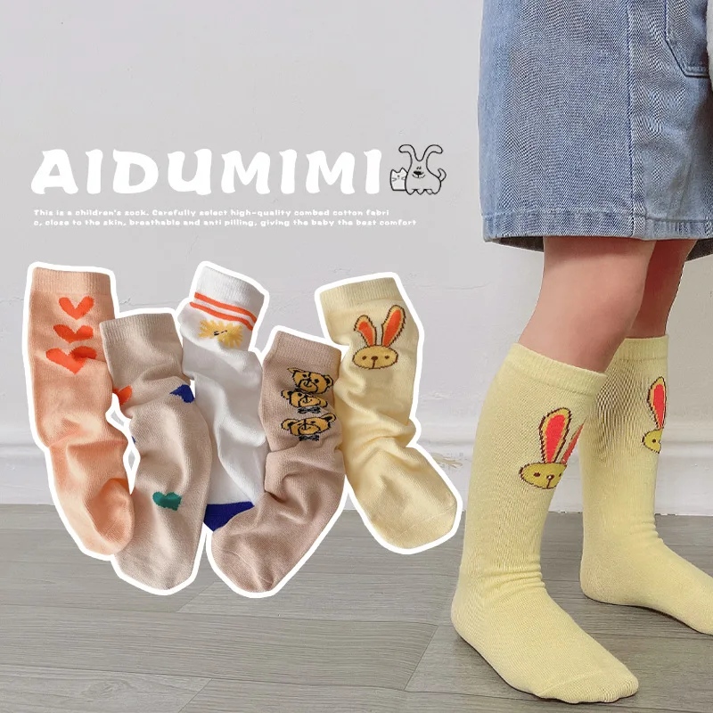 5Pairs Kids Socks Combed Cotton Cartoon Animal Knee High Socks Spring Autumn Baby Boys Girls Socks
5Pairs Kids Socks Combed Cotton Cartoon Animal Knee High Socks Spring Autumn Baby Boys Girls Socks