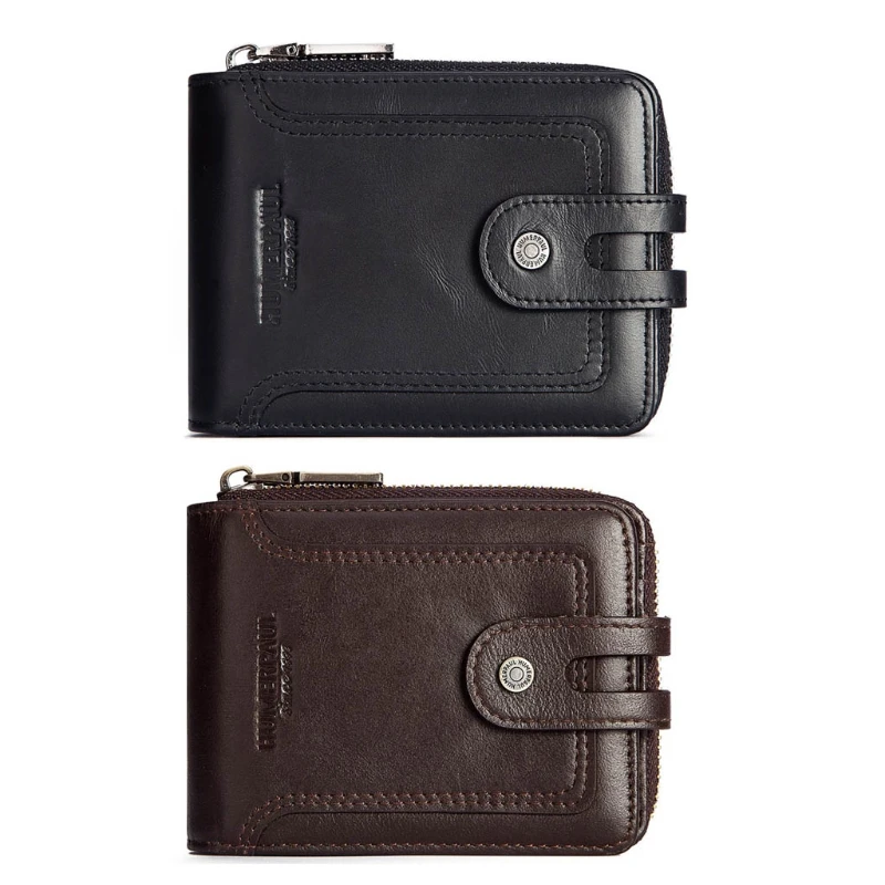RFID Bifold Men's Cowhide Leather Zip Wallet Male Vintage Travel Multi Card Holder Purse Coin Pocket Mini Short Wallet
RFID Bifold Men's Cowhide Leather Zip Wallet Male Vintage Travel Multi Card Holder Purse Coin Pocket Mini Short Wallet