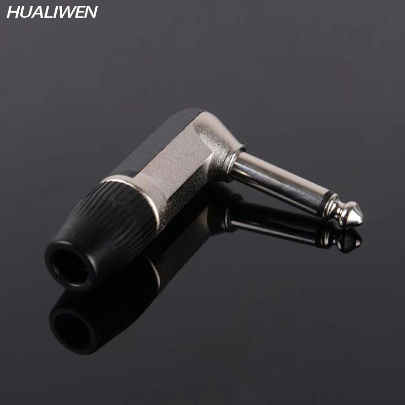 6.35mm Elbow Monaural Stereo Two Core Microphone Audio Connector Big Three Guitar Plug
6.35mm Elbow Monaural Stereo Two Core Microphone Audio Connector Big Three Guitar Plug