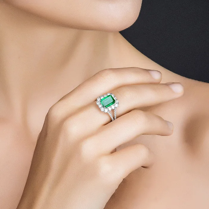 Vintage 100% 925 Sterling Silver Emerald Gemstone Wedding Engagement Diamonds Square Rings Fine Jewelry For Women luxury Gift
Vintage 100% 925 Sterling Silver Emerald Gemstone Wedding Engagement Diamonds Square Rings Fine Jewelry For Women luxury Gift