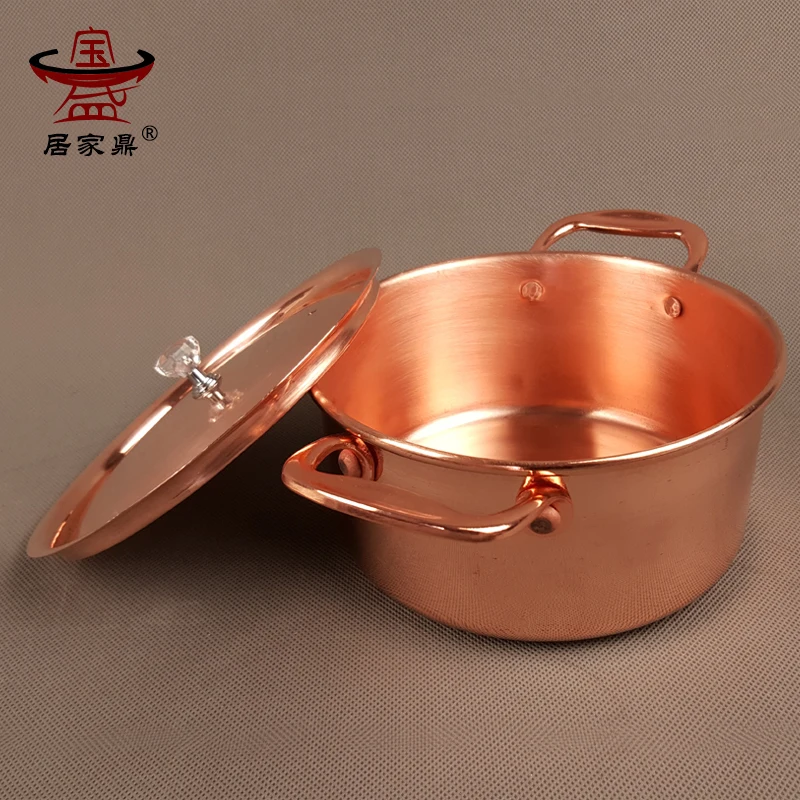 Pure Copper Compound Bottom Small Soup Rice Pot Electromagnetic Gas Thickened Hot Pot Boiled Jam Single Pot Stewpan Sauce Pan
Pure Copper Compound Bottom Small Soup Rice Pot Electromagnetic Gas Thickened Hot Pot Boiled Jam Single Pot Stewpan Sauce Pan