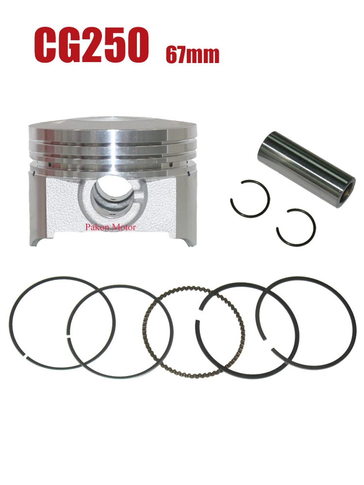 Motorcycle Piston Ring Set for Honda Dayun Shineray Loncin Haojin Lifan XY250GY LF250 CG250 DY250 250cc Dirtbike 67mm Piston Kit
Motorcycle Piston Ring Set for Honda Dayun Shineray Loncin Haojin Lifan XY250GY LF250 CG250 DY250 250cc Dirtbike 67mm Piston Kit