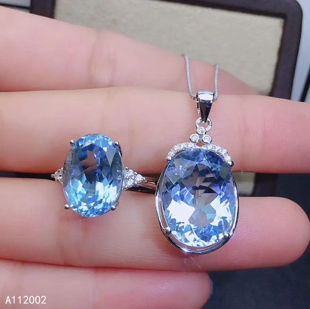 KJJEAXCMY fine jewelry natural blue topaz 925 sterling silver new women pendant necklace ring set support test luxury popular
KJJEAXCMY fine jewelry natural blue topaz 925 sterling silver new women pendant necklace ring set support test luxury popular