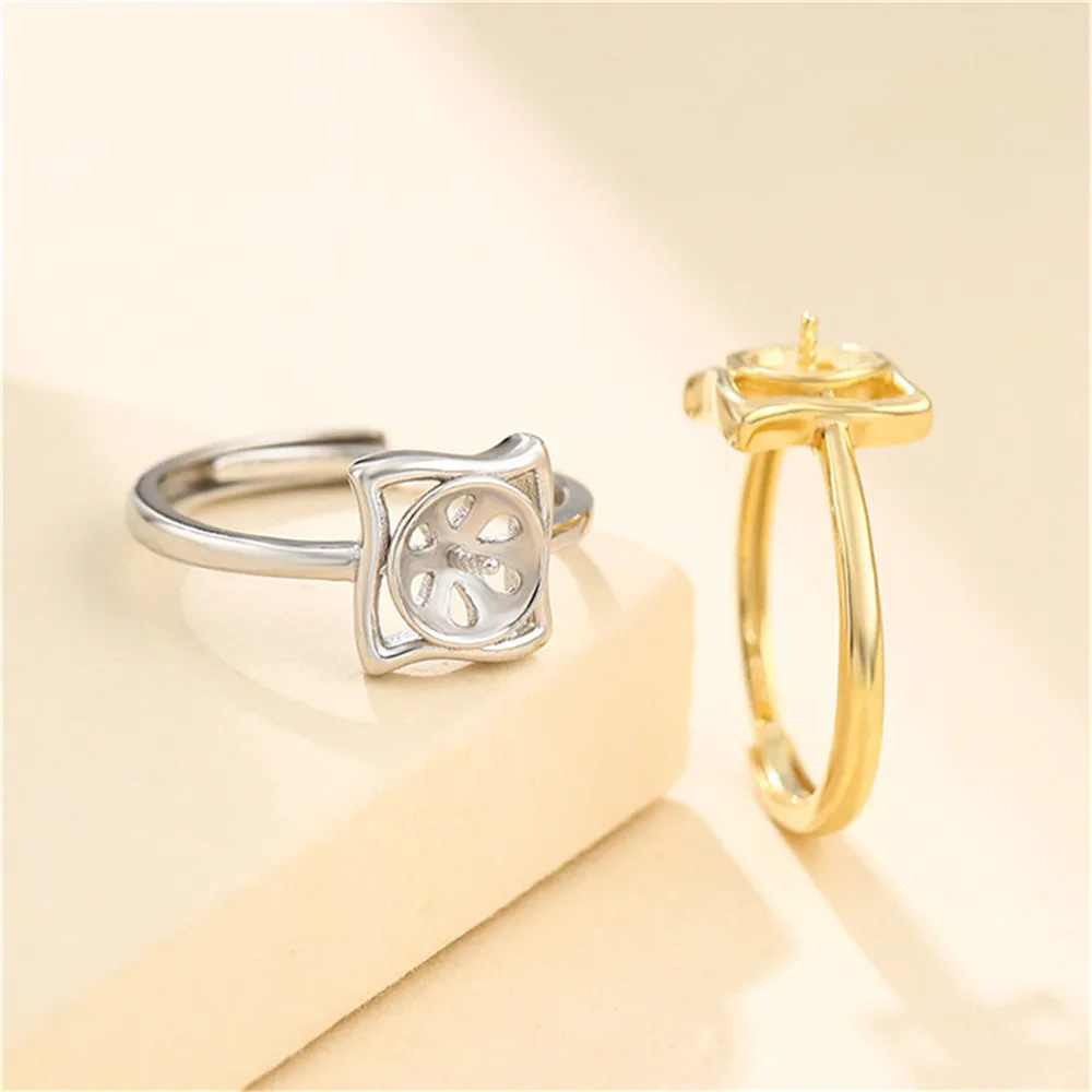 Ring Setting for 8mm-10mm Round Beads or Pearls Gold Plated 925 Silver Ring Blank Adjustable Ring Base SR0123
Ring Setting for 8mm-10mm Round Beads or Pearls Gold Plated 925 Silver Ring Blank Adjustable Ring Base SR0123