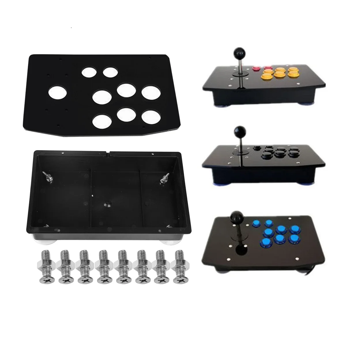 New Black Acrylic Panel and Case DIY Set Kits Replacement For Arcade Game PC Rocker Joystick DIY Cabinet
New Black Acrylic Panel and Case DIY Set Kits Replacement For Arcade Game PC Rocker Joystick DIY Cabinet