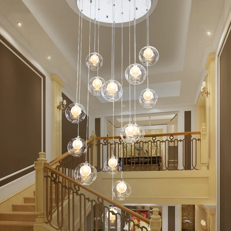 Staircase chandelier suspension LED long chandelier modern staircase for Home Living Kitchen Suspension Art glass ball light
Staircase chandelier suspension LED long chandelier modern staircase for Home Living Kitchen Suspension Art glass ball light