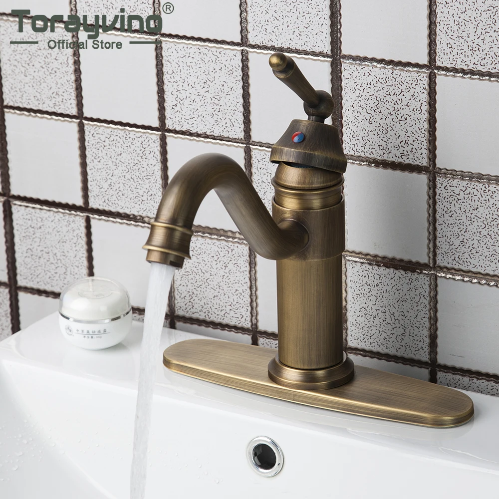 Torayvino Antique Brass Vintage Swivel Bathroom Faucet Single Handle Cover Plate Hot Cold Hose Deck Mounted Faucets Mixer Tap
Torayvino Antique Brass Vintage Swivel Bathroom Faucet Single Handle Cover Plate Hot Cold Hose Deck Mounted Faucets Mixer Tap
