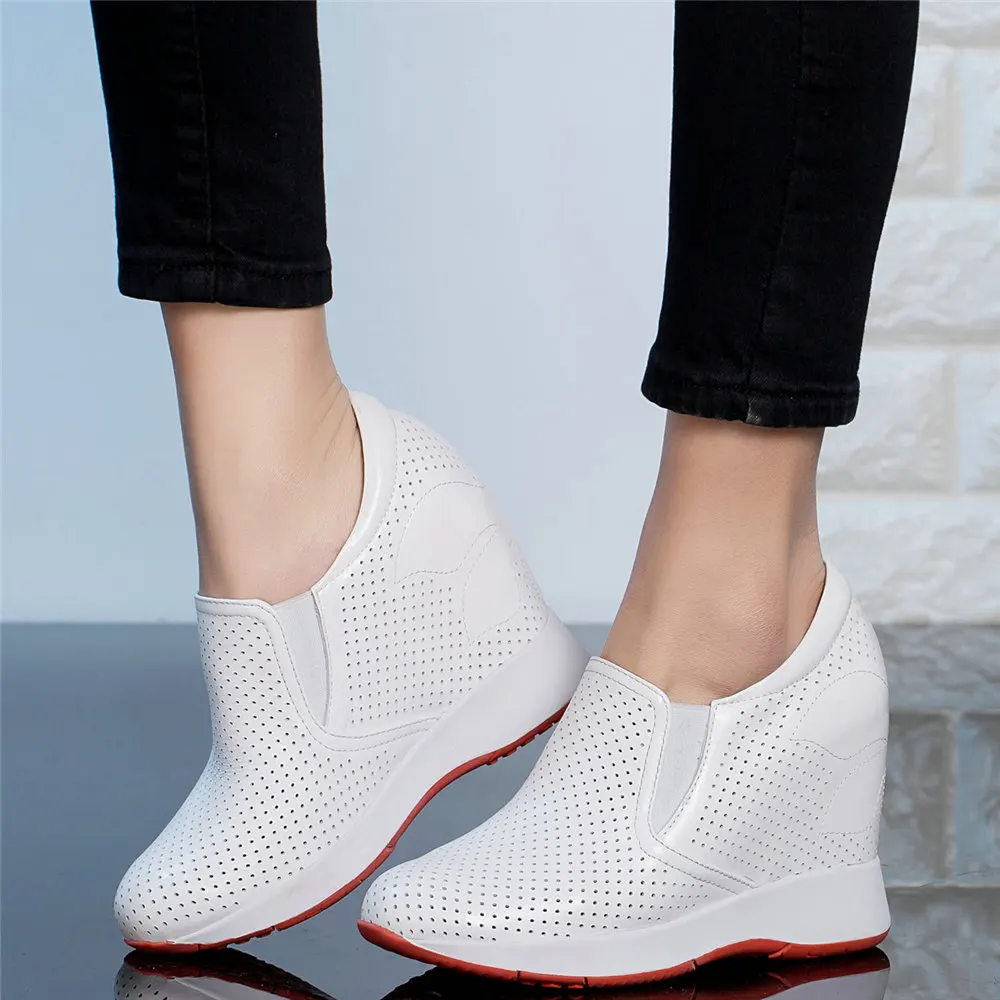 Platform Pumps Shoes Women Genuine Leather Wedges High Heel Ankle Boots Female Summer Round Toe Fashion Sneakers Casual Shoes
Platform Pumps Shoes Women Genuine Leather Wedges High Heel Ankle Boots Female Summer Round Toe Fashion Sneakers Casual Shoes