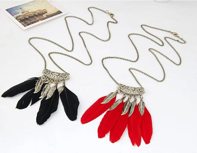 Free Shipping HNE001 100Pcs/lot Reto Alloy Necklace W Feather Decoration Fashion Women Wearing Vintage Jewelry Wholesale 2 Color
Free Shipping HNE001 100Pcs/lot Reto Alloy Necklace W Feather Decoration Fashion Women Wearing Vintage Jewelry Wholesale 2 Color