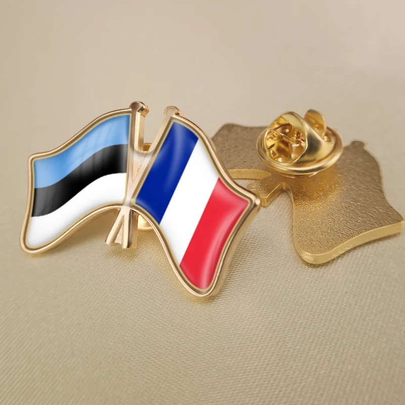 Estonia and France Crossed Double Friendship Flags Lapel Pins Brooch Badges
Estonia and France Crossed Double Friendship Flags Lapel Pins Brooch Badges