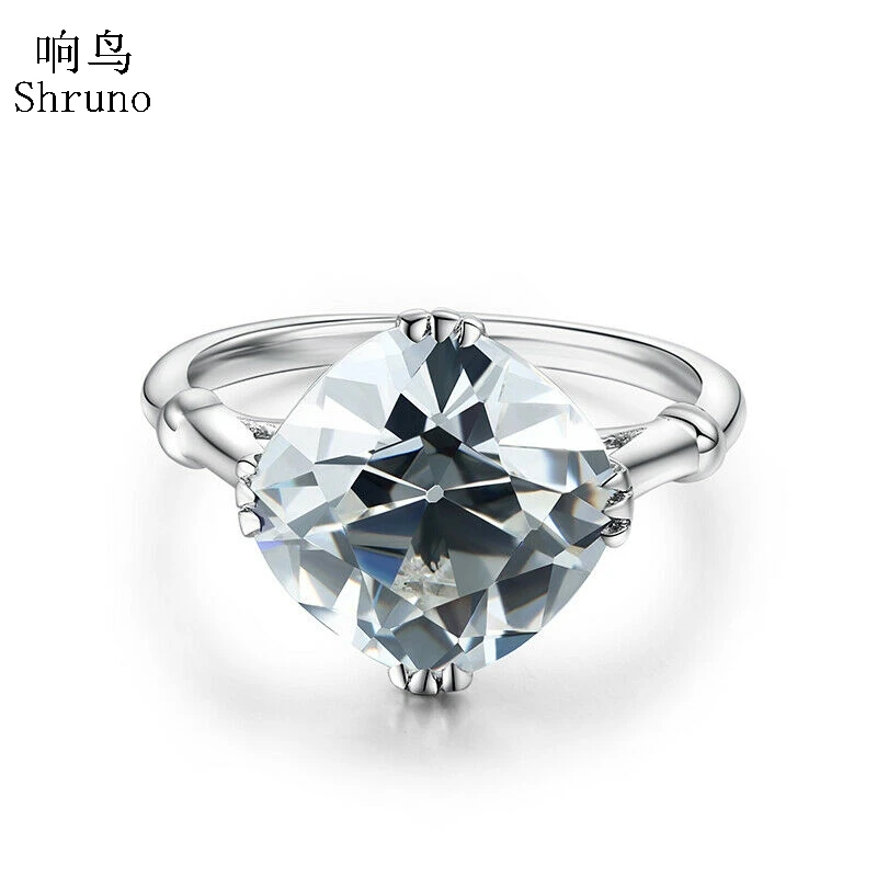 Shruno Stering Silver 925 Cushion 10x10mm Genuine AAA Graded Cubic Zirconia Engagement Wedding Women Fine Jewelry Ring Gift
Shruno Stering Silver 925 Cushion 10x10mm Genuine AAA Graded Cubic Zirconia Engagement Wedding Women Fine Jewelry Ring Gift