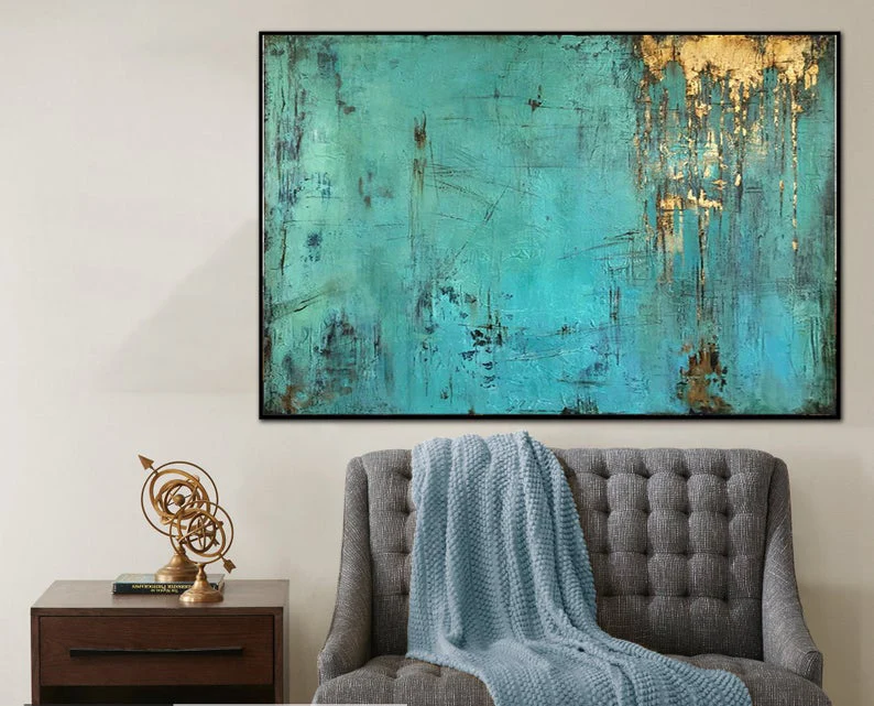 Large Canvas Wall Art Large Oil Painting Large Painting Blue Painting Oversized Art Extra Large Gold Leaf Abstract Painting
Large Canvas Wall Art Large Oil Painting Large Painting Blue Painting Oversized Art Extra Large Gold Leaf Abstract Painting