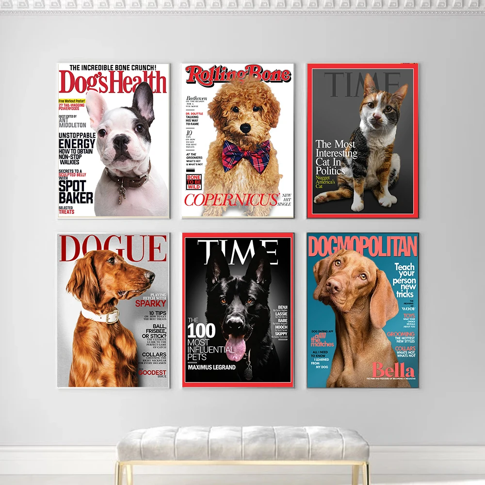 Vintage Dog Magazine Covers Wall Pictures For Living Room Fashion Pet Nordic Poster Wall Art Canvas Painting Decor Unframed
Vintage Dog Magazine Covers Wall Pictures For Living Room Fashion Pet Nordic Poster Wall Art Canvas Painting Decor Unframed