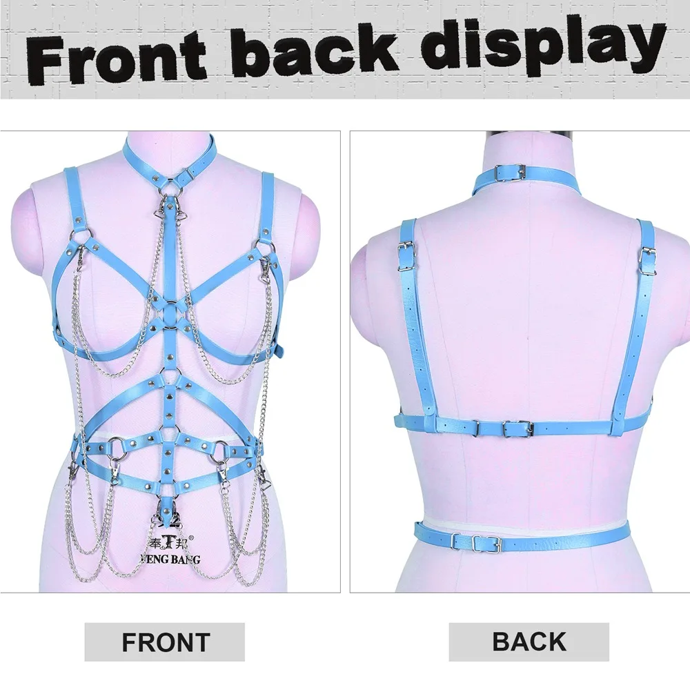 Metal Chain Harness Suspenders Bodysuit Women Leather Waist To Leg Bondage Cage Waistband Stockings Garter Belt Erotic Lingerie
Metal Chain Harness Suspenders Bodysuit Women Leather Waist To Leg Bondage Cage Waistband Stockings Garter Belt Erotic Lingerie