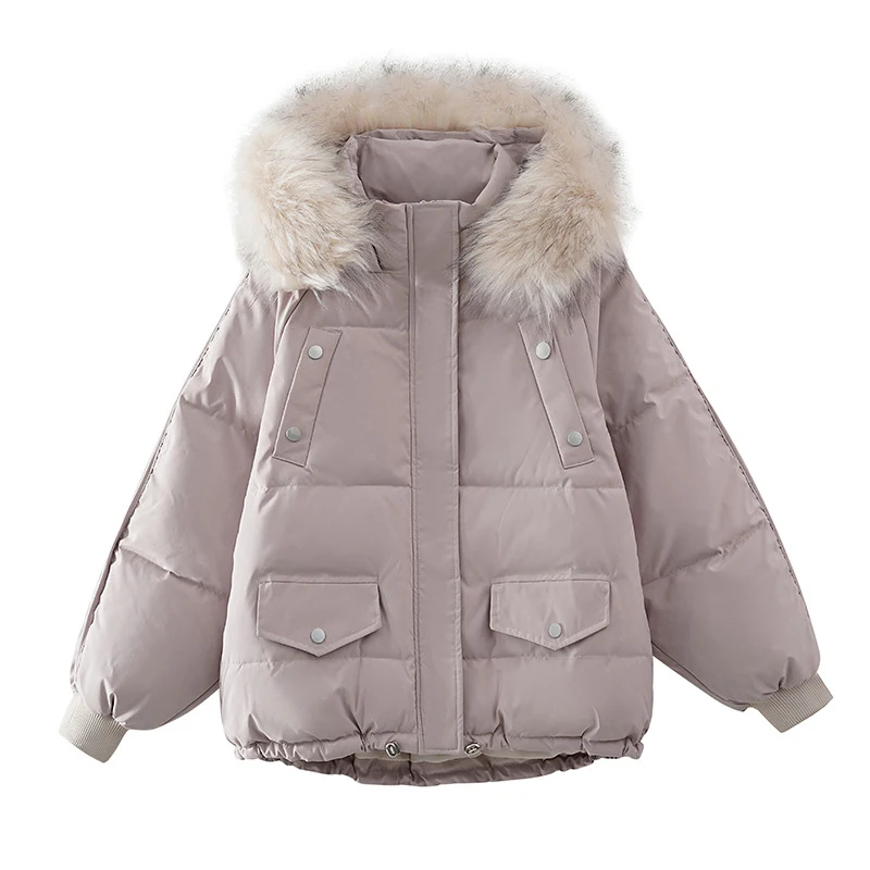 Winter Warm Loose Hooded Parkas Overcoat Womens Cotton Elegant Padded Faux Fur Collar Coats Female Parka Jackets Outerwear
Winter Warm Loose Hooded Parkas Overcoat Womens Cotton Elegant Padded Faux Fur Collar Coats Female Parka Jackets Outerwear